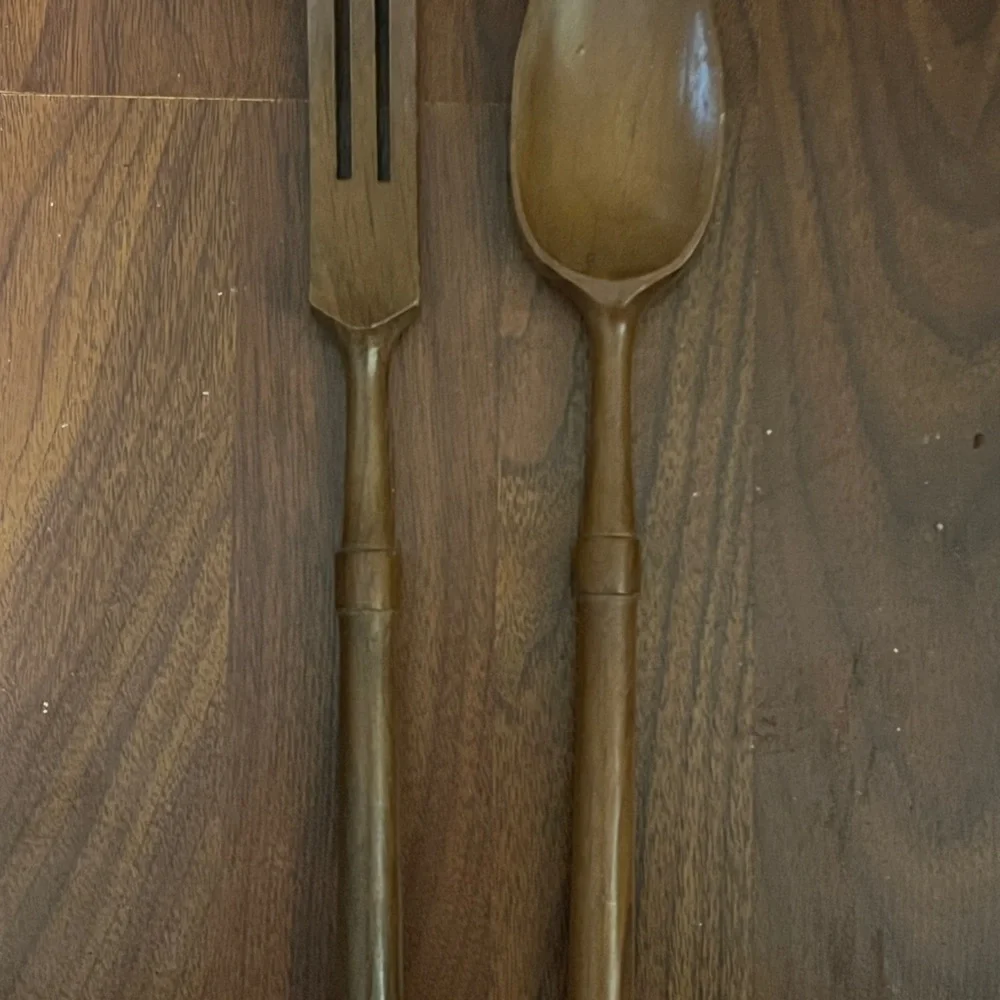 Wooden-like Fork and Spoon Set